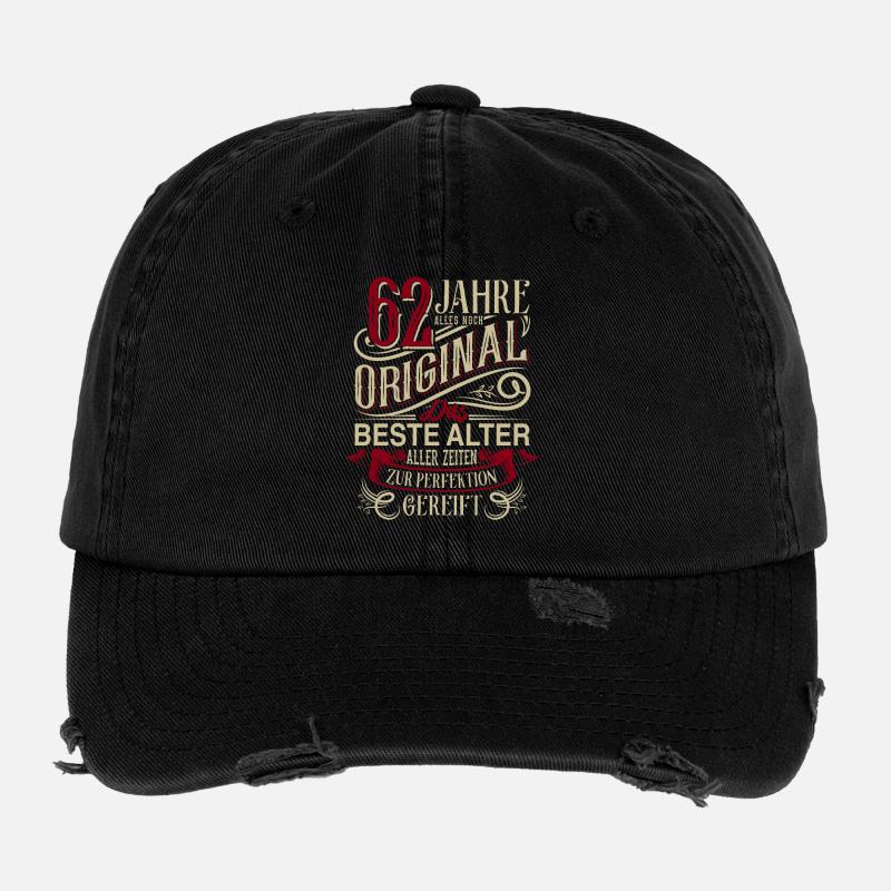 62. Geburtstag Vintage Retro Flexfit Vintage Destroyed Cap