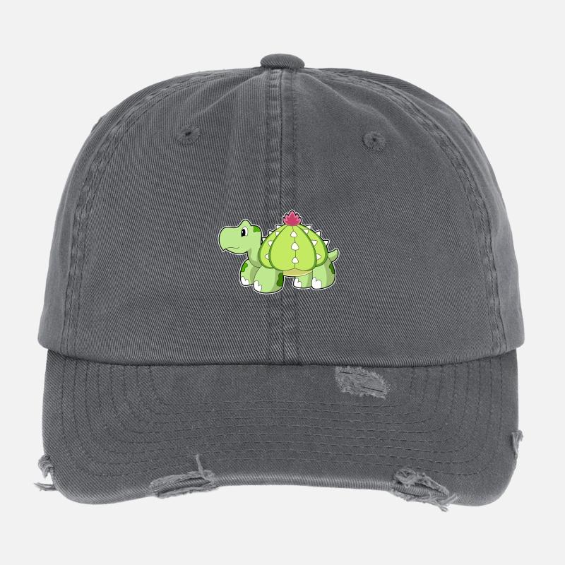 Cactus tortue Casquette vintage effet usé Flexfit