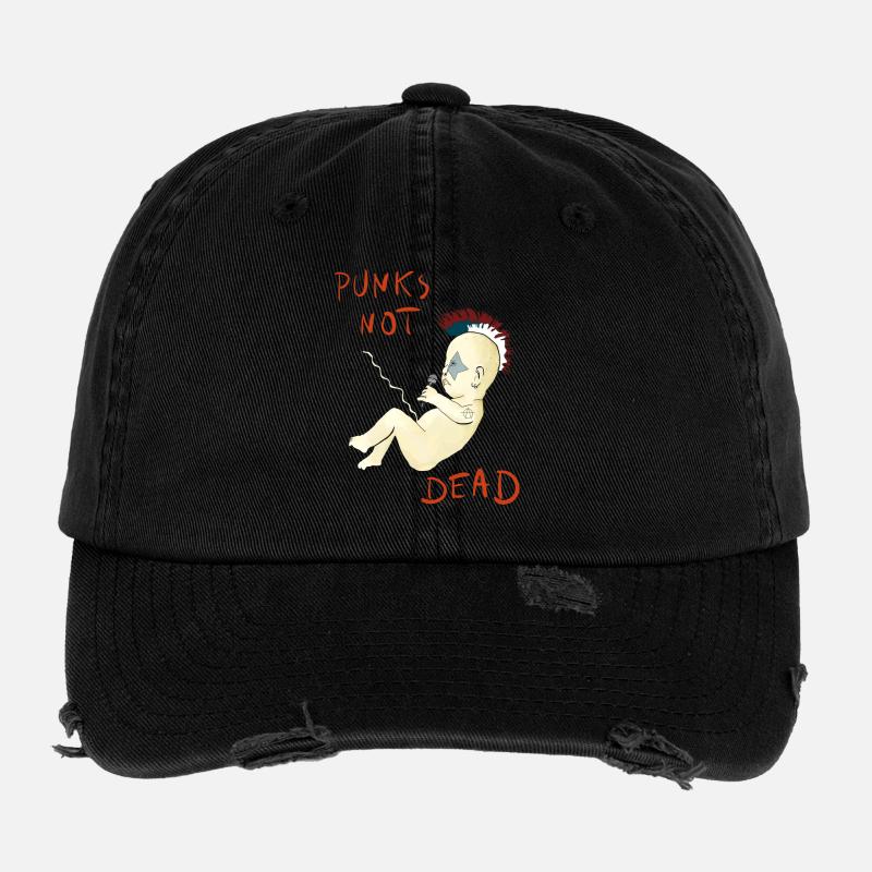 Les punks ne sont pas morts Casquette vintage effet usé Flexfit