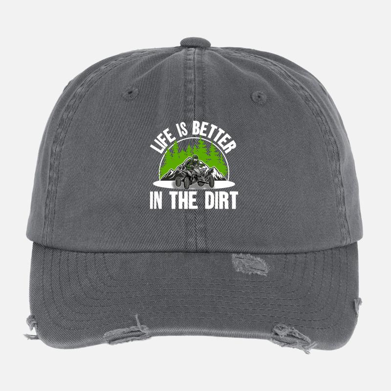 Quad VTT Tout-terrain Quad Riders Casquette vintage effet usé Flexfit