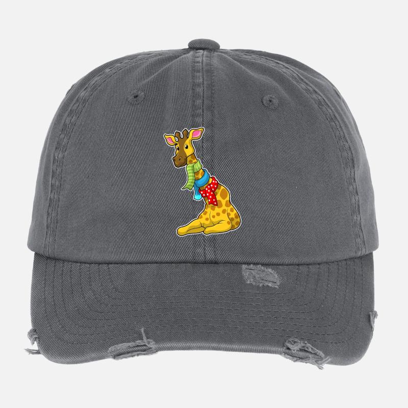 Écharpe girafe Casquette vintage effet usé Flexfit