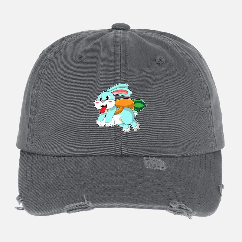 Carotte Lapin Casquette vintage effet usé Flexfit