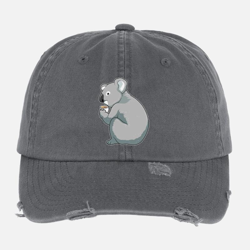 Koala Kaffee Tasse Flexfit Vintage Destroyed Cap