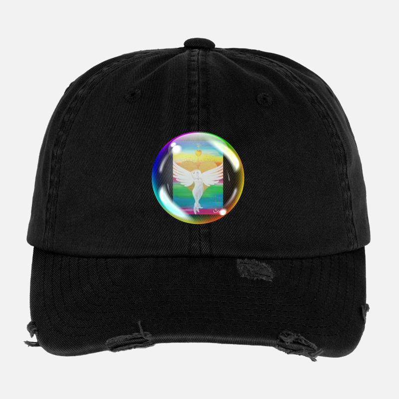 Ange arc-en-ciel de l’amour Sonja Ariel von Staden Casquette vintage effet usé Flexfit