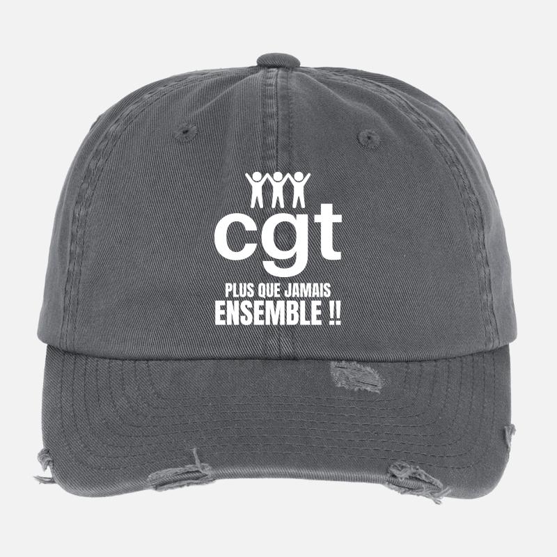 syndicat, manifestation, lutte des classes Casquette vintage effet usé Flexfit