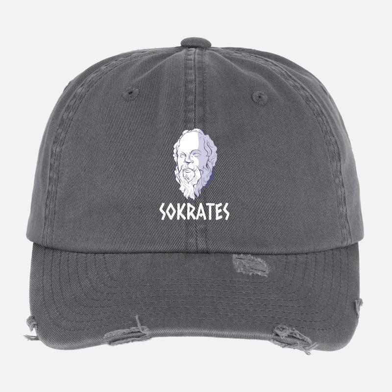 Socrate Penseur Philosophie Philosophe grec Casquette vintage effet usé Flexfit