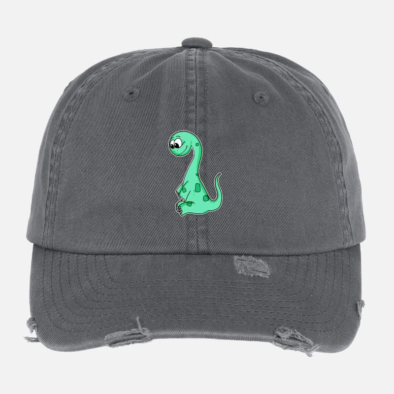 Motif de dinosaure Casquette vintage effet usé Flexfit