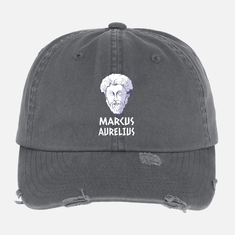 Markus Aurelius Mark Aurel Römischer Kaiser Flexfit Vintage Destroyed Cap