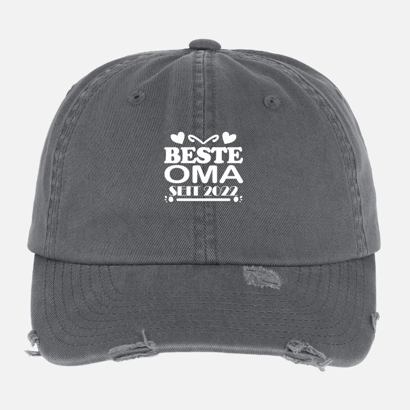 Beste Oma seit 2022 Flexfit Vintage Destroyed Cap