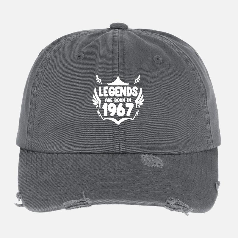 1967 - Né 1967 - Année de naissance 1967 Casquette vintage effet usé Flexfit