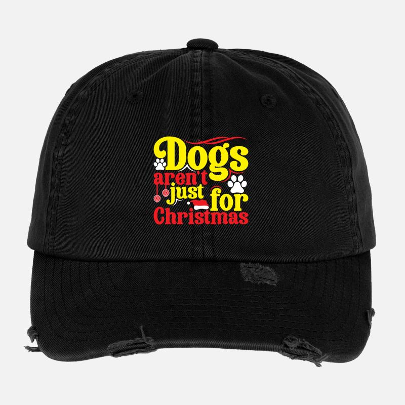 Message de Noël pour les amoureux des chiens Casquette vintage effet usé Flexfit