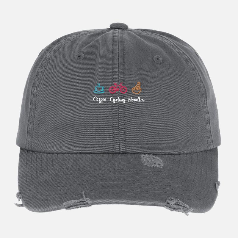 Coffee Cycling Noodles Flexfit Vintage Destroyed Cap