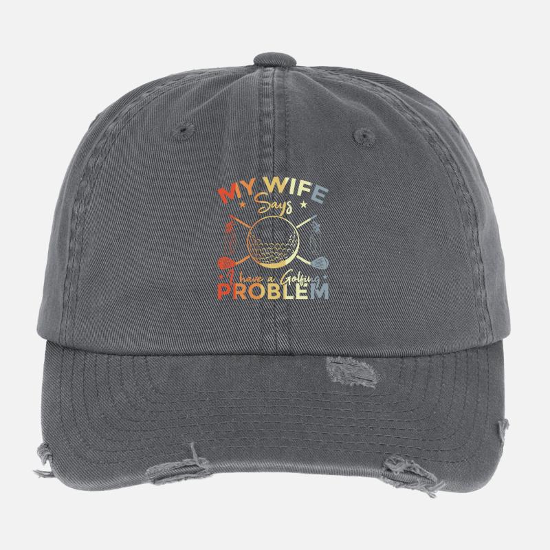 Witziges Golf Zitat Flexfit Vintage Destroyed Cap