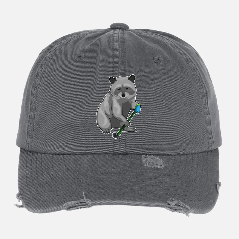 Croc de hockey sur gazon Raton Casquette vintage effet usé Flexfit