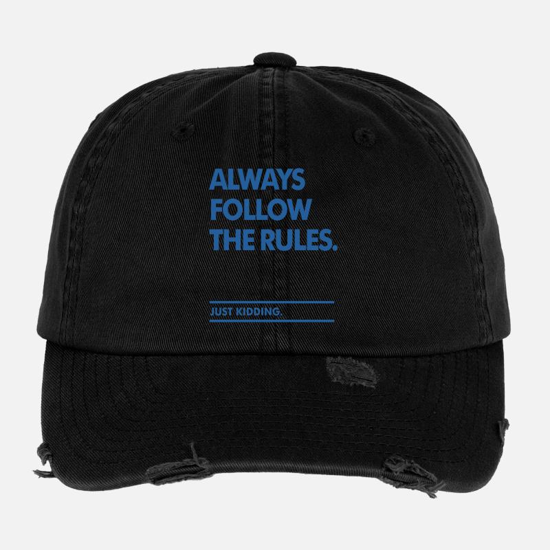 Befolgen Sie die Regeln Flexfit Vintage Destroyed Cap