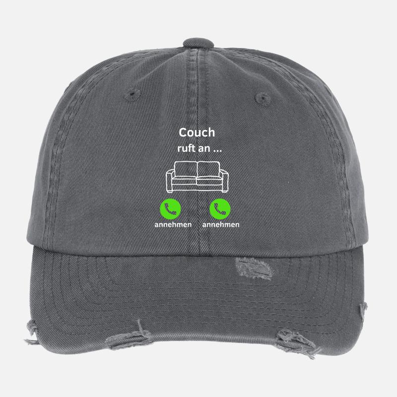 Couch ruft an - annehmen oder annehmen? Flexfit Vintage Destroyed Cap