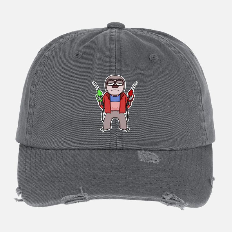 Préposé à la station-service Station d’essence Sloth Casquette vintage effet usé Flexfit