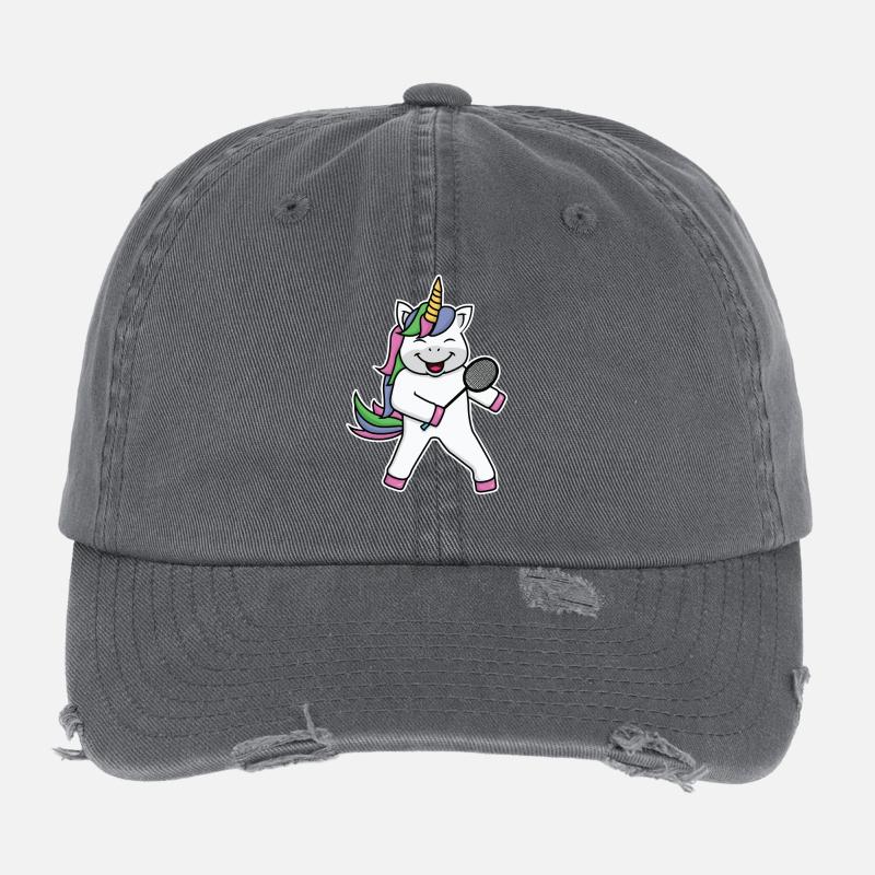 Badminton Einhorn Flexfit Vintage Destroyed Cap
