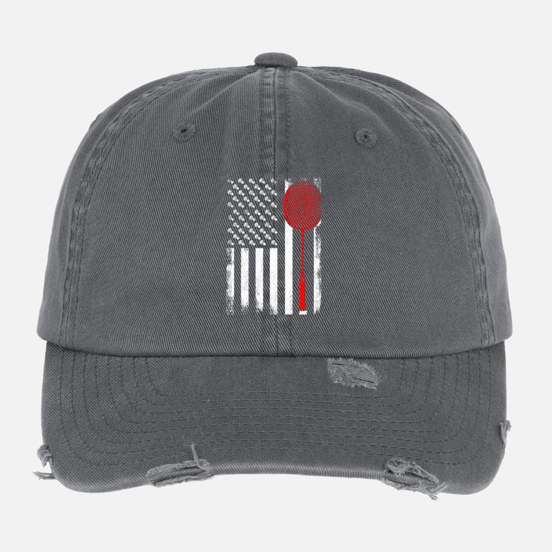 Patriotischer Badmintonspieler Flexfit Vintage Destroyed Cap