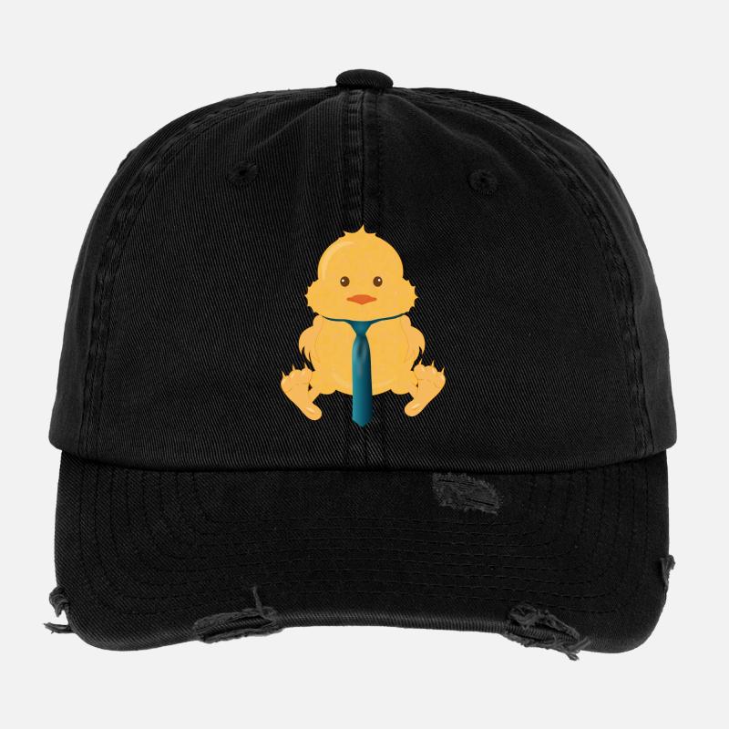 newly hatched chick with a tie Flexfit Vintage Destroyed Cap