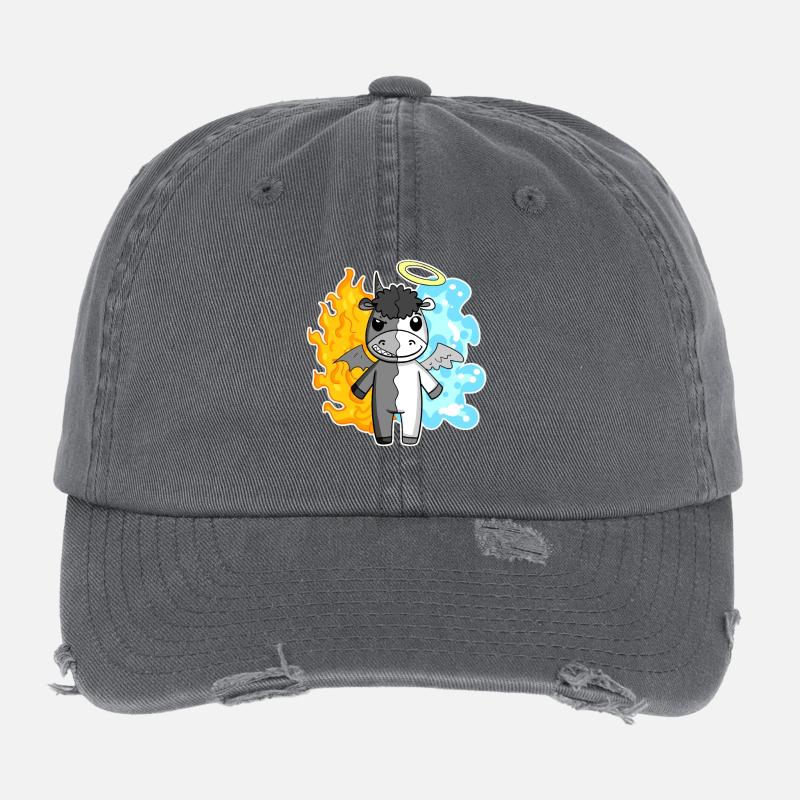 Vache - Ange et Diable Casquette vintage effet usé Flexfit
