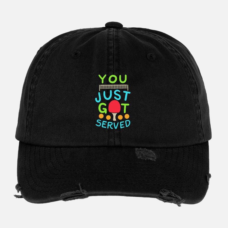Table tennis joke Flexfit Vintage Destroyed Cap
