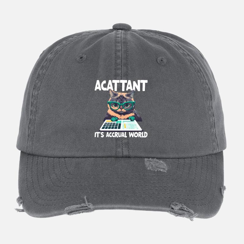 Accountant Acattants Work Their Assets Off Flexfit Vintage Destroyed Cap