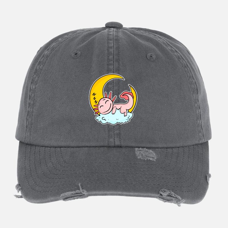 Schlafender Axolotl Flexfit Vintage Destroyed Cap