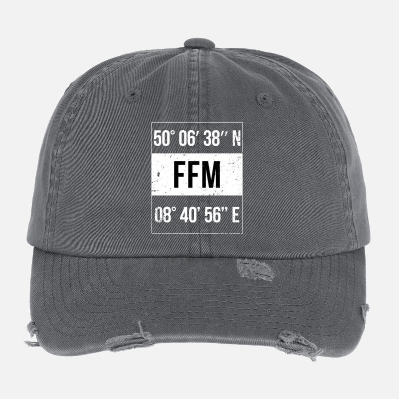 FFM coordinates Frankfurt am Main Flexfit Vintage Destroyed Cap