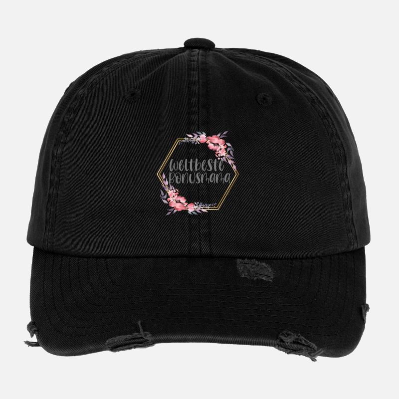 Weltbeste Bonusmama Muttertag Stiefmutter Familie  Flexfit Vintage Destroyed Cap