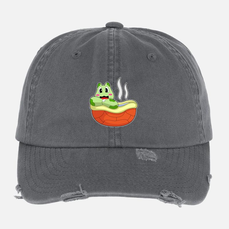 Turtle Bathing Bathtub Flexfit Vintage Destroyed Cap