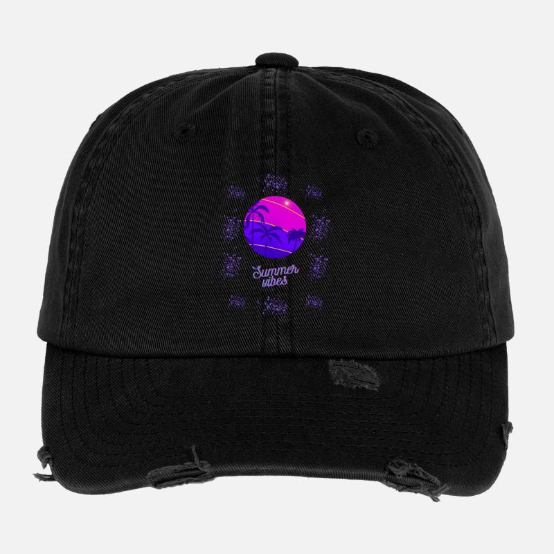 Ambiance estivale Neon Design Casquette vintage effet usé Flexfit