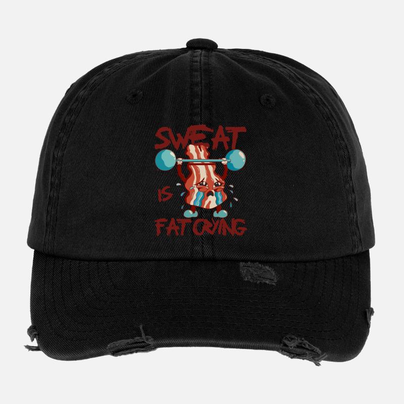 La sueur est une grosse graisse qui pleure Casquette vintage effet usé Flexfit