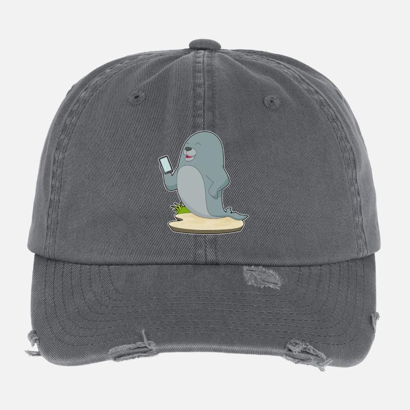 Seal Smartphone Flexfit Vintage Destroyed Cap