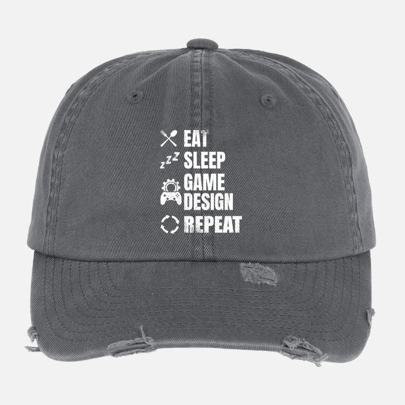 Game Designer Routine Flexfit Vintage Destroyed Cap