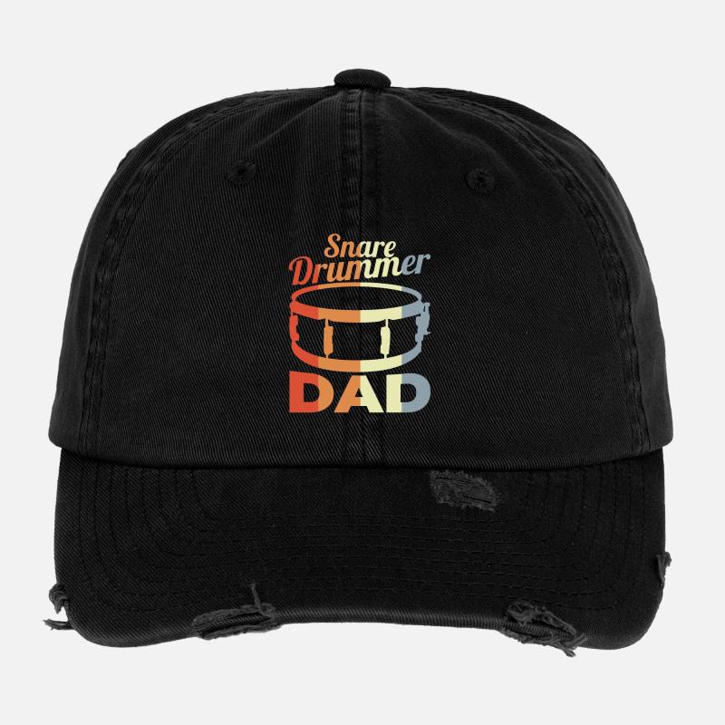 Drummer Dad Flexfit Vintage Destroyed Cap