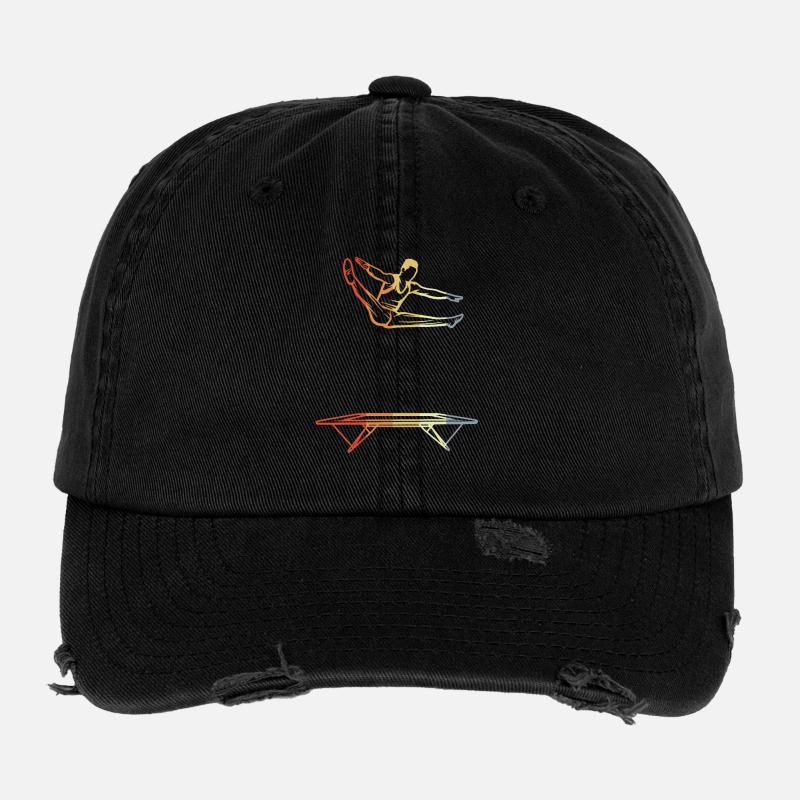 Lustiger Trampolin Junge Flexfit Vintage Destroyed Cap