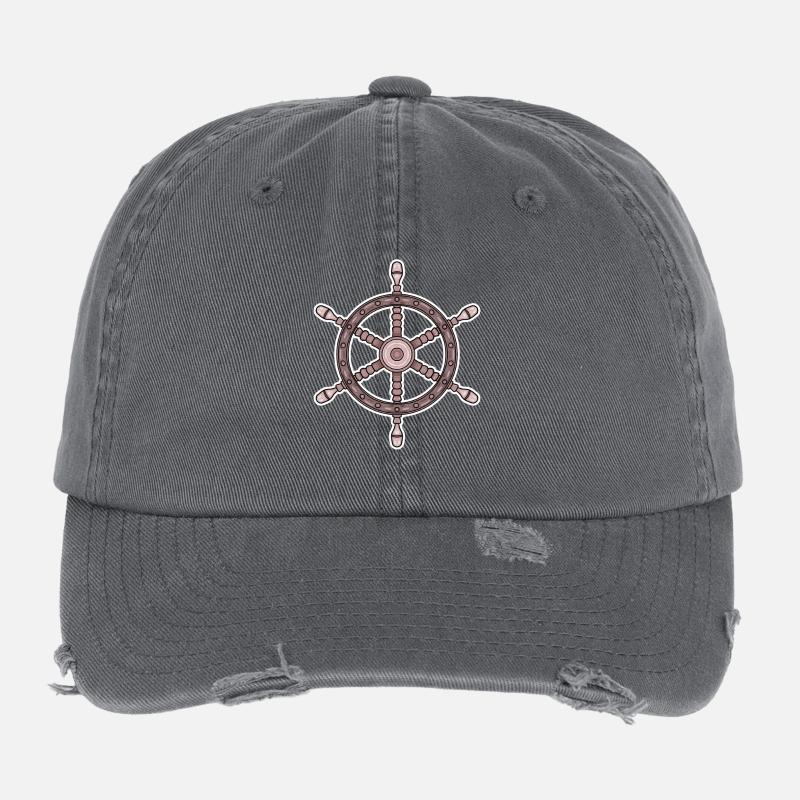 Steering wheel captain Flexfit Vintage Destroyed Cap