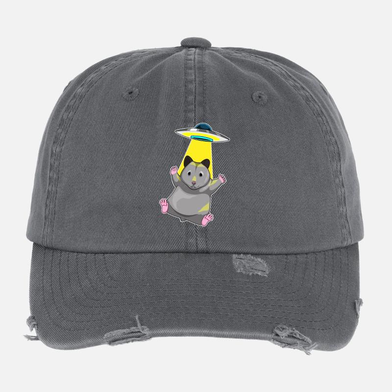 Hamster Spaceship Space Casquette vintage effet usé Flexfit