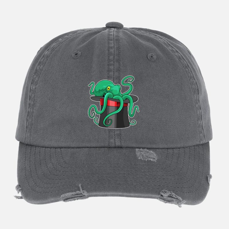 Octopus Wizard Cylindre Casquette vintage effet usé Flexfit