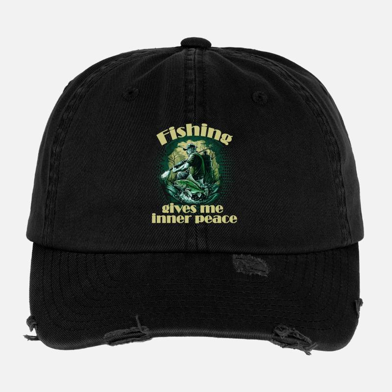 Pêche à la paix intérieure Casquette vintage effet usé Flexfit