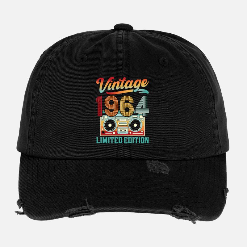 Design Vintage 1964 Ghettoblaster Flexfit Vintage Destroyed Cap