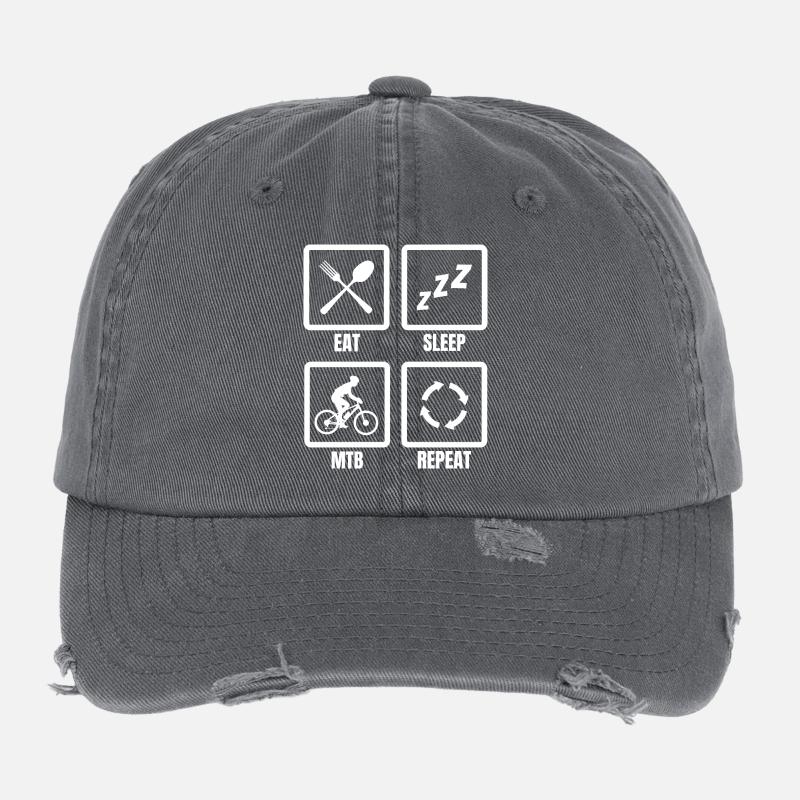 Mountainbiker Zeitplan Flexfit Vintage Destroyed Cap