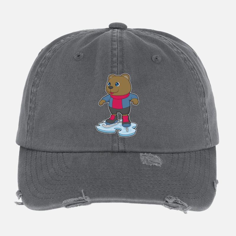 Patins à glace Bear Casquette vintage effet usé Flexfit