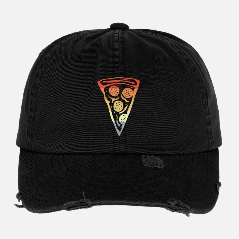 Retro Stück Pizza Flexfit Vintage Destroyed Cap