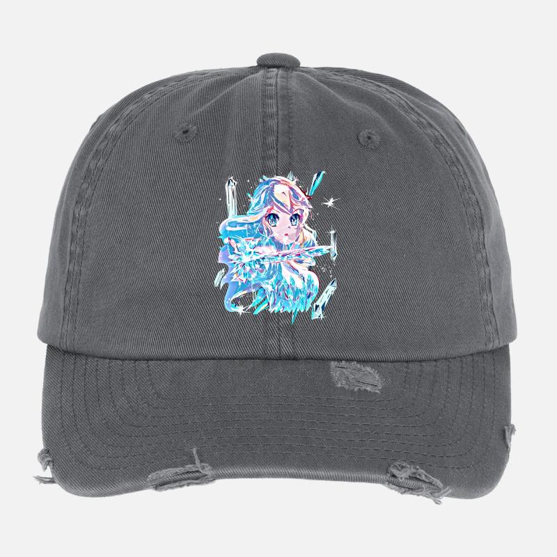 Winter Ice Queen avec cristaux de glace Casquette vintage effet usé Flexfit