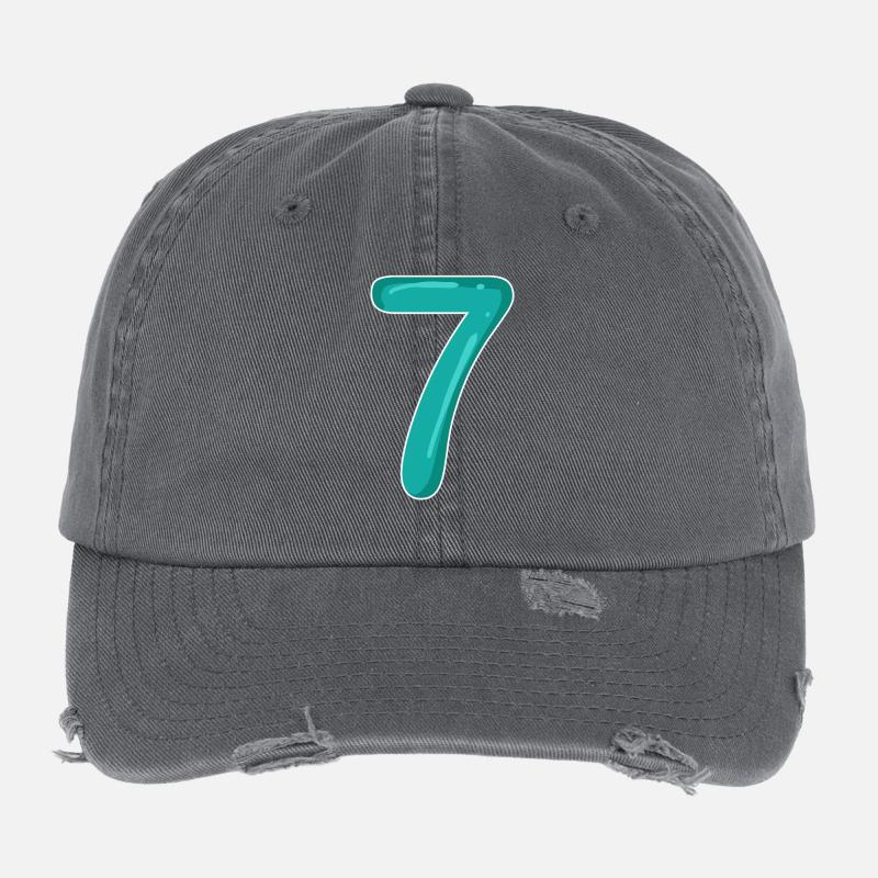 7 - Sieben Flexfit Vintage Destroyed Cap