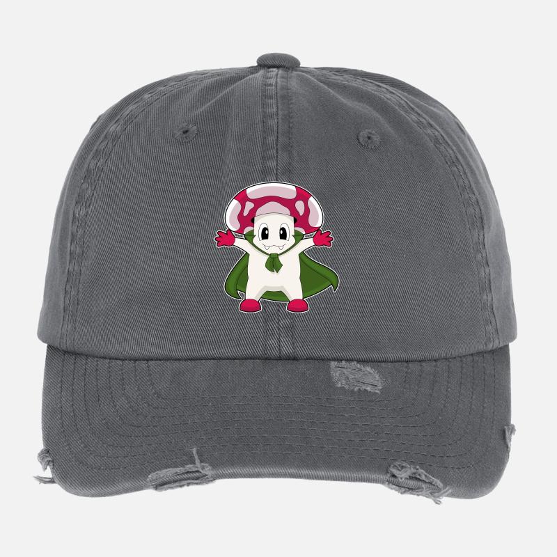 Pilz Halloween Umhang Flexfit Vintage Destroyed Cap