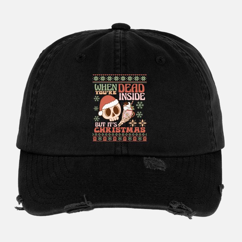 Hässlicher Weihnachtspullover Flexfit Vintage Destroyed Cap