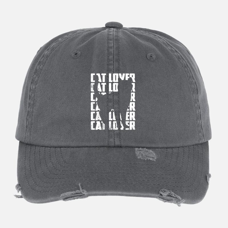 Cat Lovers Flexfit Vintage Destroyed Cap